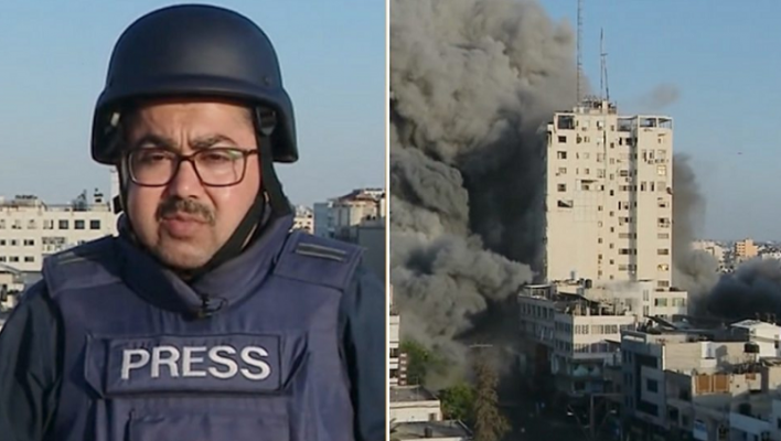 VIDEO/ Adnan a je mirë? Raketat izraelite rrëzojnë pallatin gjatë transmetimit direkt të BBC