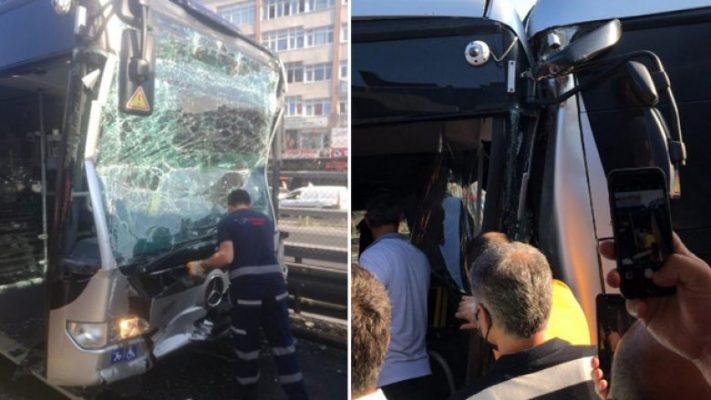 Dhjetëra të lënduar nga përplasja e dy metrobusëve në Stamboll