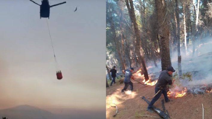Riaktivizohen zjarret në Karaburun, flakët u afrohen shtëpive të fshatit Dukat