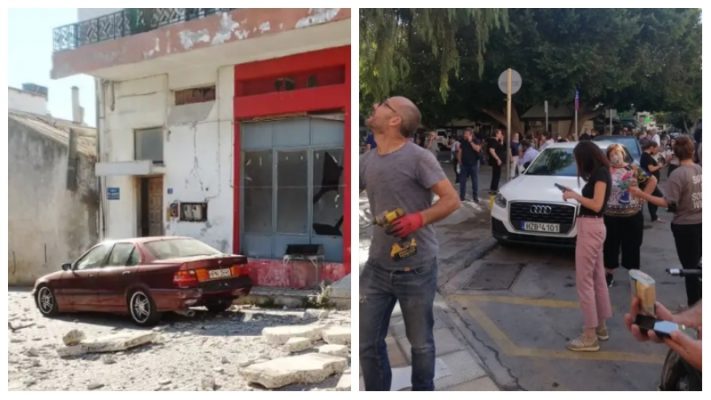 Një i vdekur nga tërmeti që tronditi Kretën, raportohet për persona të bllokuar nën rrënoja (Foto)