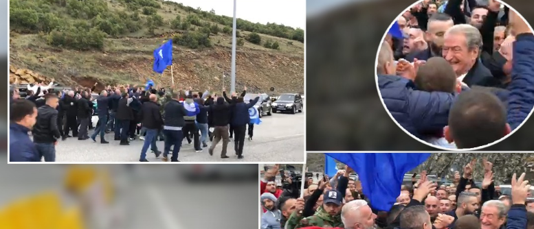 Kuksianët bllokojnë Rrugën e Kombit/ Presin me brohorima Berishën