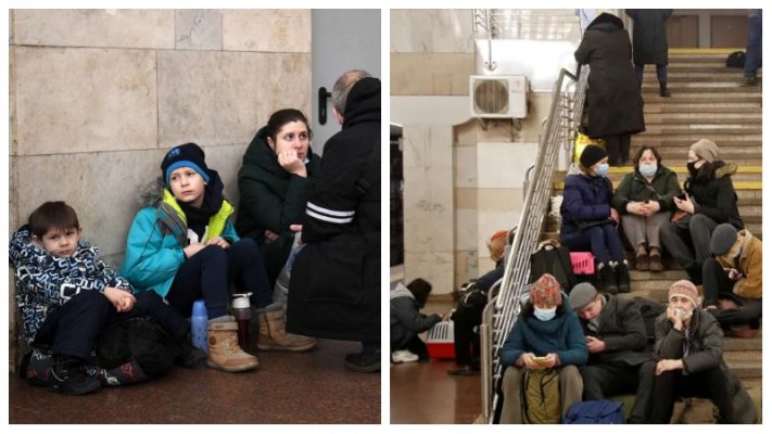 Terrori në sytë e fëmijëve/ Qytetarët ukrainas strehohen në stacionet e metrosë pas sulmit rus
