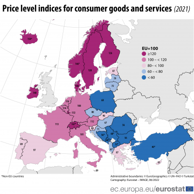 Indeksi i Eurostat, ushqimet në Shqipëri, në shtetin më të varfër të Europës, kushtojnë njësoj si në BE