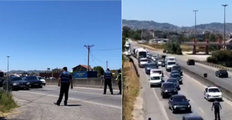 Kaos në autostradën Tiranë-Durrës, shkëputet shtylla elektrike