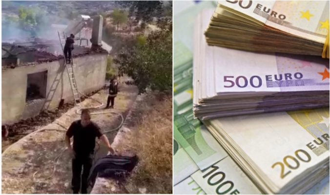 Bie rrufeja në Berat/ Digjet shtëpia, shpëtojnë 20 mijë euro-t