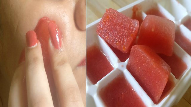 Me siguri askush nuk jua ka treguar më parë, 4 mrekullitë që bëjnë kubat e akullit me domate me lëkurën tuaj