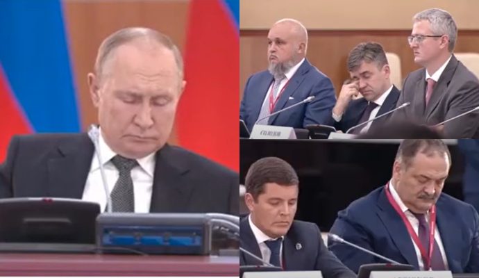 “Takimi i ëndrrave”/ Putin dhe zyrtarët i zë gjumi në tavolinë (Video)