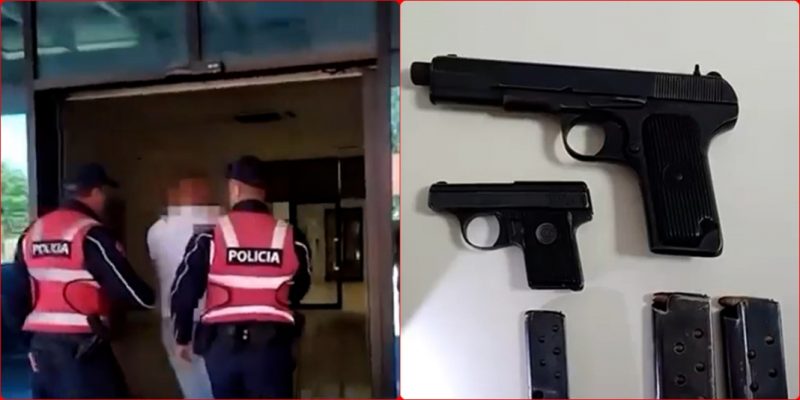 Dy pistoleta në makinë; arrestohet 38-vjeçari në Tiranë