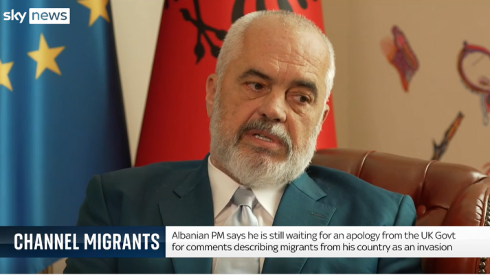 “Shqiptarët kriminelë”/ Rama flet për median britanike: Jam në pritje, qeveria të kërkojë falje për deklaratat e ministres