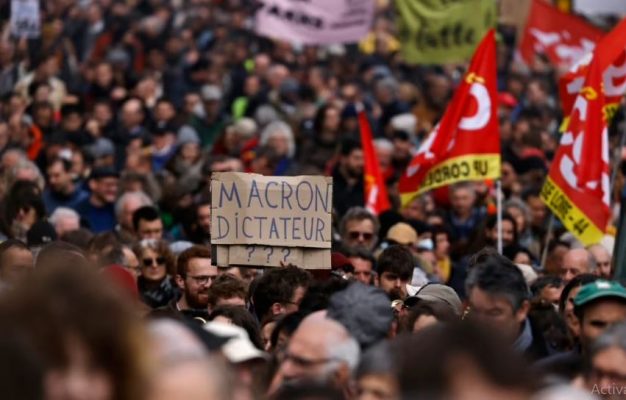 Qindra mijëra njerëz protestojnë në Francë kundër reformës në pensione