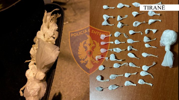 Kokainë e ndarë në doza gati për shitje, arrestohet 34-vjeçarja në Tiranë