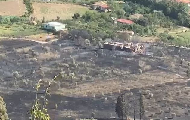 VIDEO- Zjarri në Peshtan të Fierit shpërthen fishekët e fshehur nga ‘97/ Situata e flakëve vijon të jetë në alert