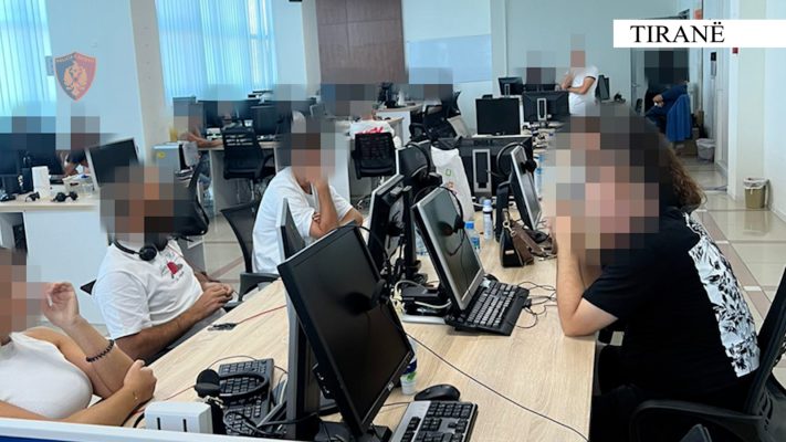 Mashtronin të huajt përmes telefonit, policia bastis një call-center në Tiranë, disa të arrestuar