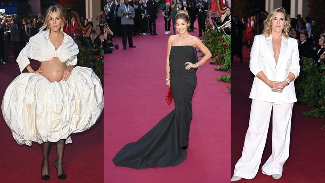 Yjet me famë botërore zbresin në tapetin e kuq për eventin e modës në Londër, këto janë disa nga veshjet më interesante