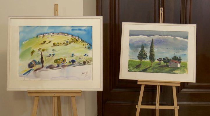 “Shqipëria ime” në Presidencë, piktori Helidon Haliti dhuron vepra