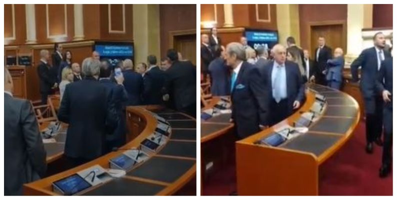 Kaos në Kuvend/ Demokratët përplasen me socialistët për karriget