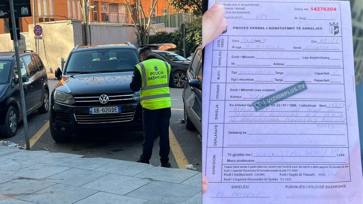 Beqaj në SPAK, gjobitet sërish për parkim të gabuar