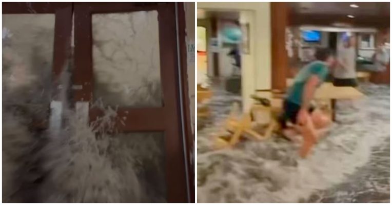 VIDEO/ Momente tmerri, dallgët gjigante “gëlltitin” objektet e bazës ushtarake amerikane në Ishujt Marshall