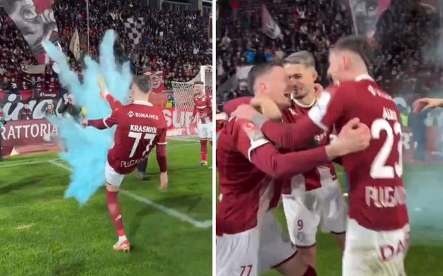 Futbollisti shqiptar mëson gjininë e fëmijës duke gjuajtur topin para 10 mijë shikuesve
