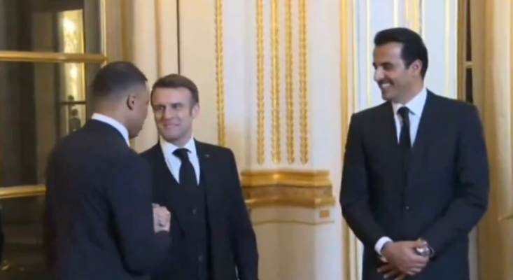 Presidenti Macron fton Kylian Mbappe në Pallatin Elise (VIDEO)