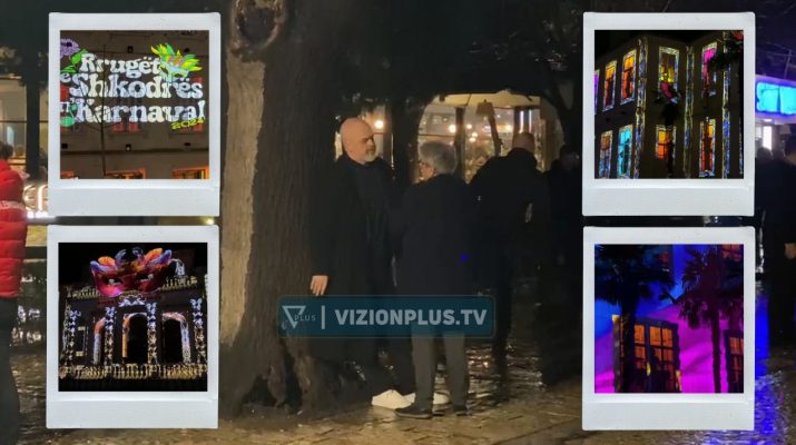 VIDEO/ Karnavalet në Shkodër, Edi Rama i bashkohet festimeve, xhiro në qytet me Benet Becin