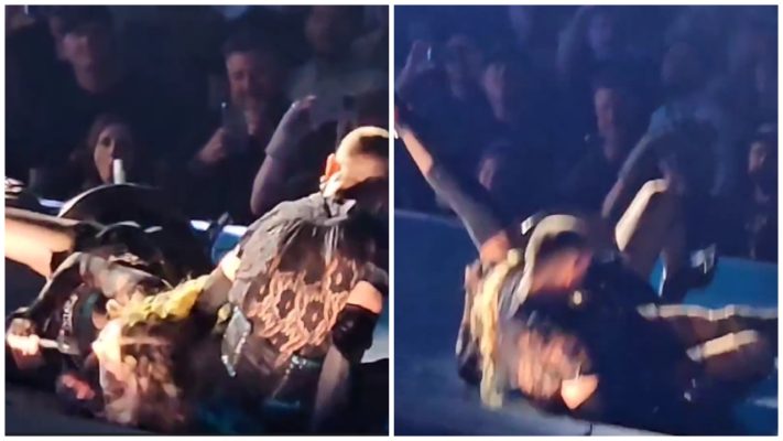 VIDEO/ Madonna rrëzohet keq në mes të koncertit, reagimi epik
