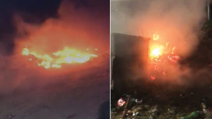Zjarr në lagjen Stan në Moravë, digjen shkurre e ferra, zjarri ka qenë i qëllimshëm