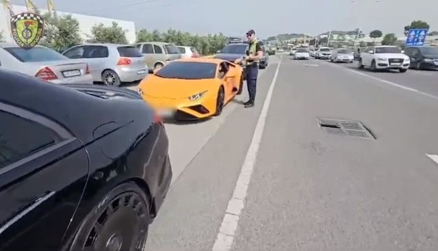 Gara shpejtësie me Lamborghini, gjobitet reperi i njohur në Tiranë