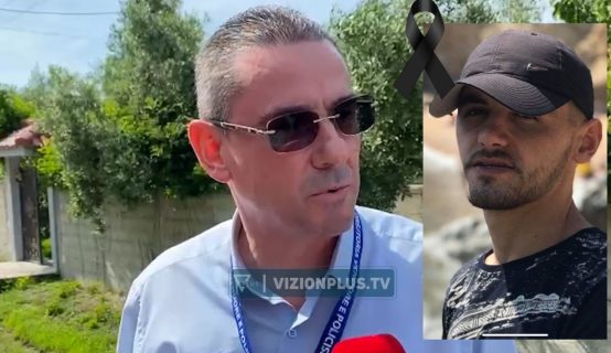 Ne te majte drejtori policise Fier Lorenc Panganika, ne te djathte viktima Novruz Cenalia