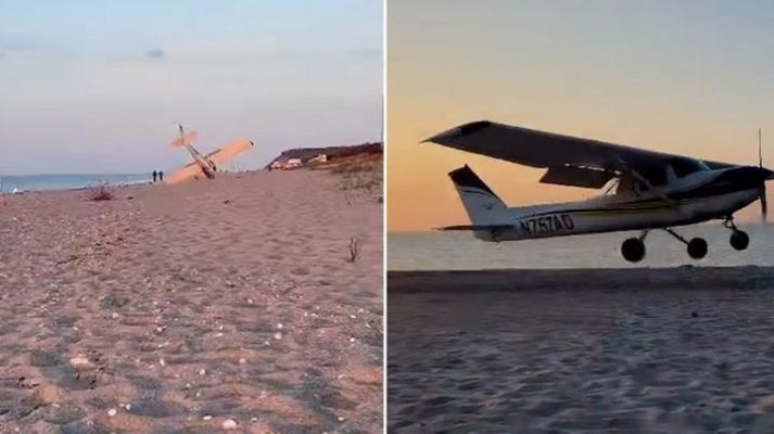 VIDEO/ Avioni bën ulje emergjente dhe përmbyset në plazh