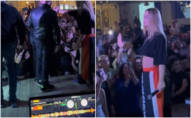 VIDEO/ Ndërhyjnë menjëherë truprojet, fansi i ngjitet në skenë Xhensilës, si reagoi këngëtarja