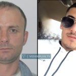 Alfred Dedja (majtas) dhe autori i dyshuar, Julian Gjoshi (djathtas)