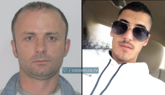 Alfred Dedja (majtas) dhe autori i dyshuar, Julian Gjoshi (djathtas)