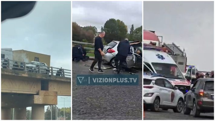Aksident te mbikalimi i Plepave në Durrës/ Makinat përplasen ‘kokë më kokë’, dy të lënduar