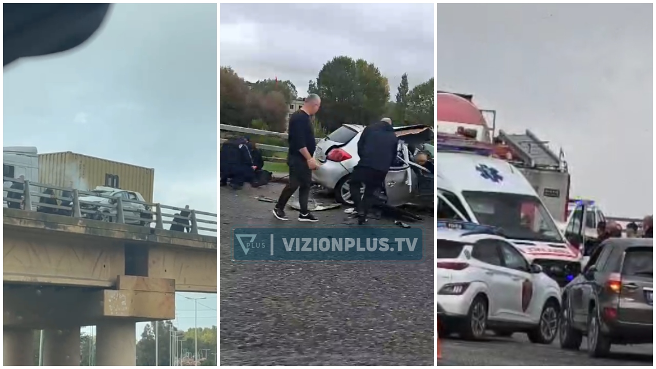 Aksident te mbikalimi i Plepave në Durrës  Makinat përplasen  kokë më kokë   dy të lënduar