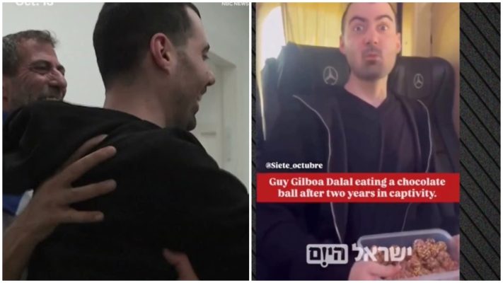 VIDEO/ Reagimi që preku botën: Pengu izraelit provon çokollatë pas dy vitesh robërie