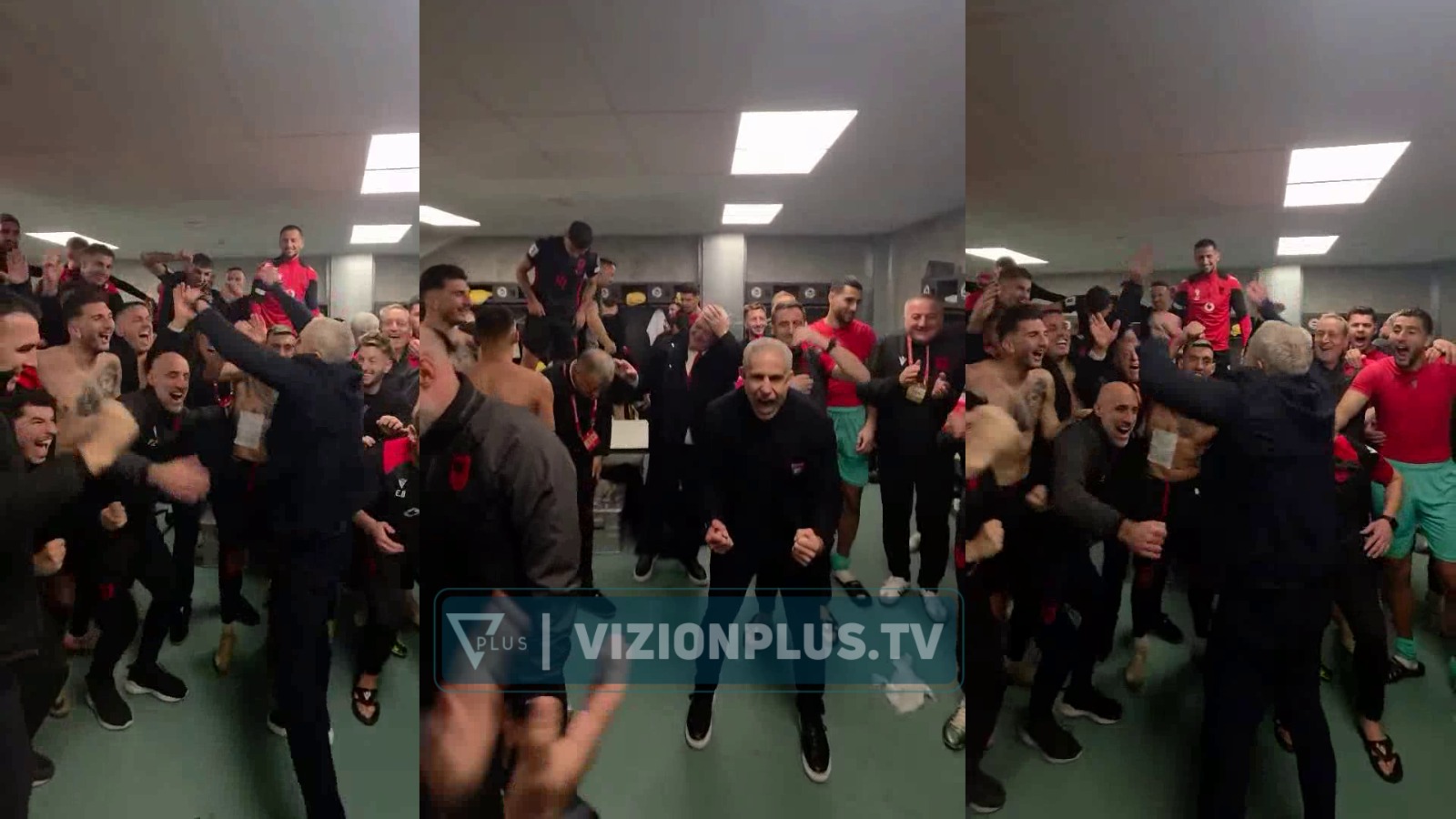 Kualifikimi i Shqipërisë në Play Off të Kupës së Botës  Sylvinho ndan pamjet nga festa në dhomat e zhveshjes