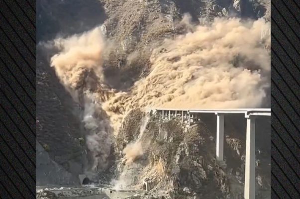 Tronditëse! Ura shembet vetëm disa muaj pas hapjes, pamjet e shkatërrimit të saj bëhen virale