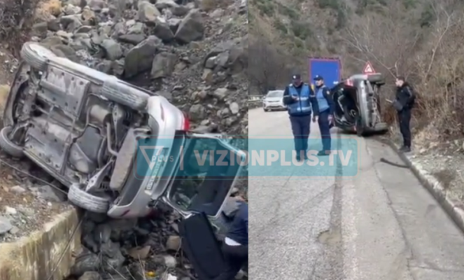 VIDEO/ Makinat përplasen kokë më kokë në aksin Librazhd-Elbasan, shpëtojnë mrekullisht njerëzit