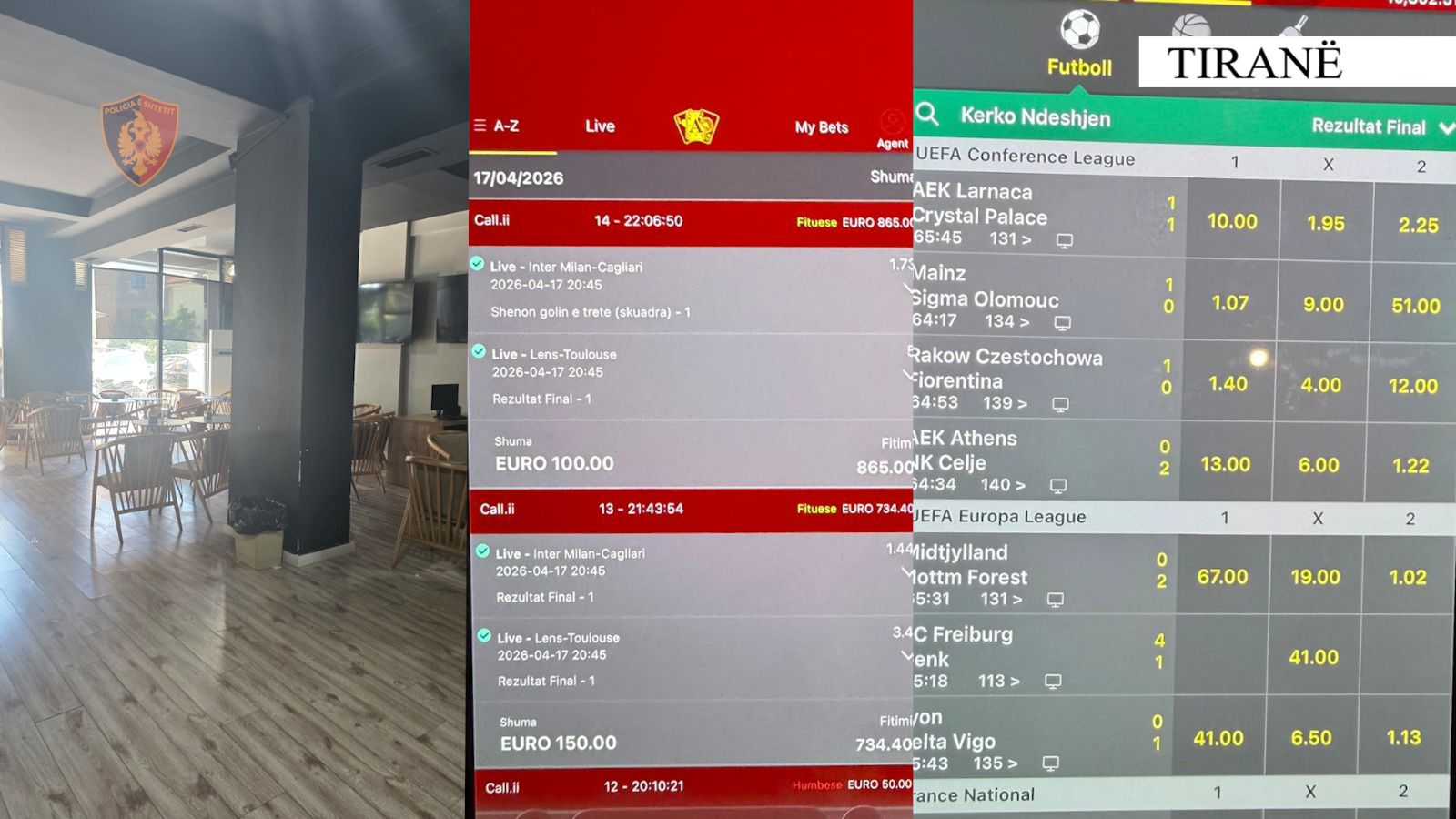 Lojëra fati në lokalin në Tiranë  në pranga pronari dhe kamarieri