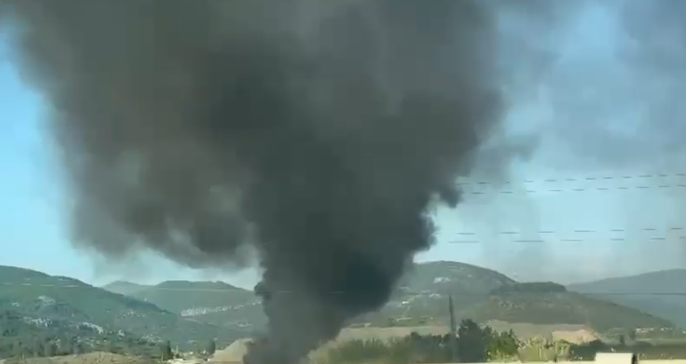 Tymi mbulon aksin Lezhë Milot  shkak djegia e gomave