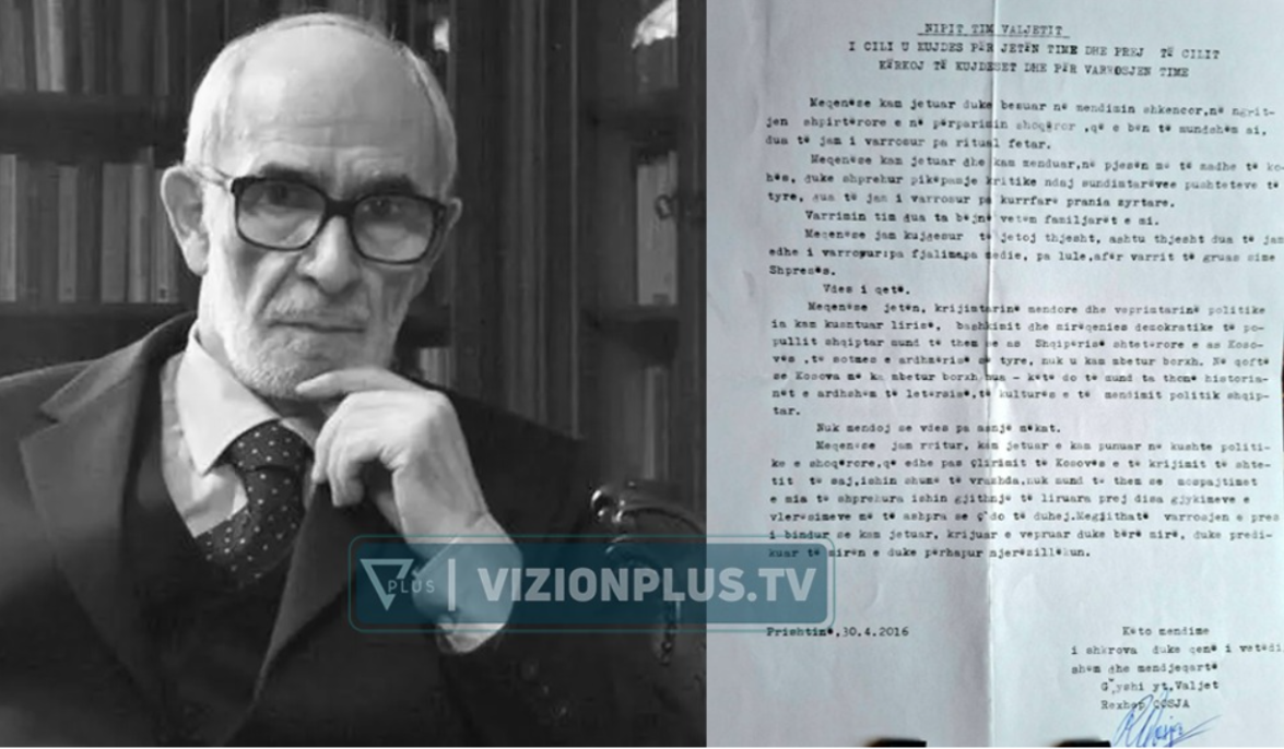 Amaneti i fundit i Rexhep Qoses  çfarë shkruhej në letrën që i la nipit