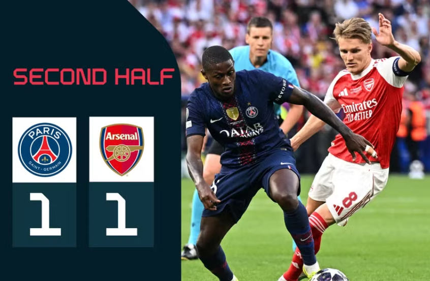 Finalja e Champions League  PSG Arsenal shkon në shtesë  emocionet nuk kanë fund në Vizion Plus