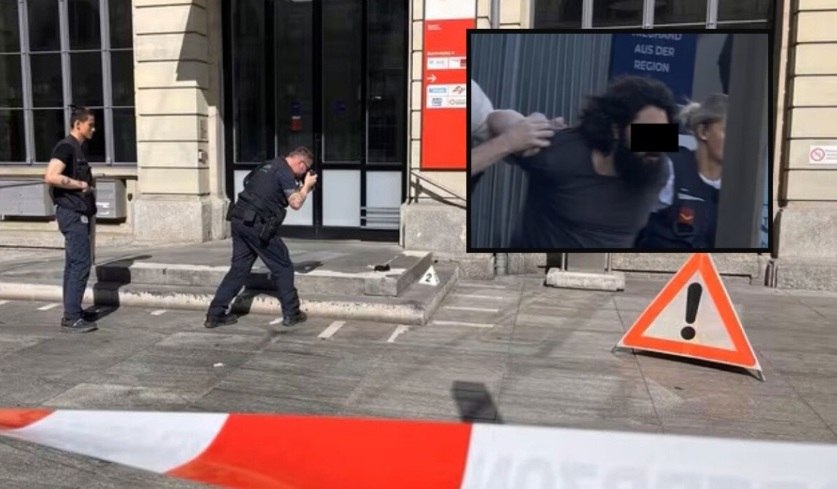 Sulm me thikë në një stacion treni në Zvicër  tre të plagosur  sulmuesi bërtiti  Allahu Ekber 