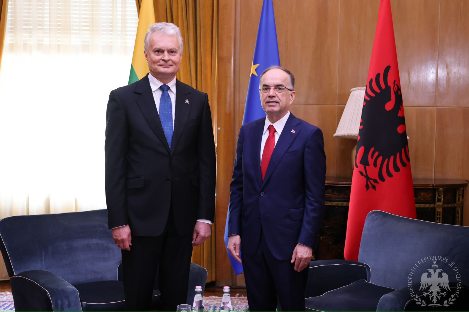 Presidenti Begaj pret homologun lituanez  Lituania mbështet integrimin e Shqipërisë në BE