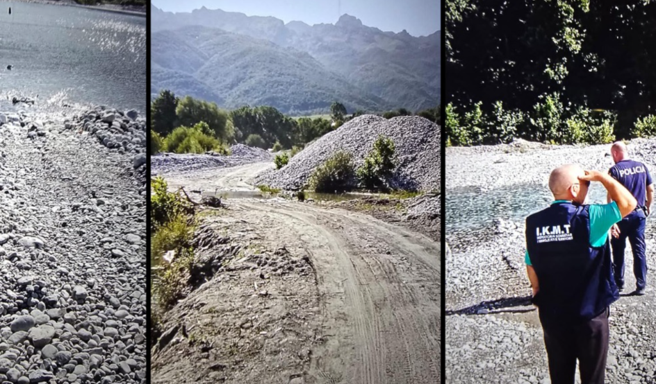 Ndërhyrje të paligjshme në shtratin e Lumit të Valbonës  IKMT gjobit dhe pezullon subjektin