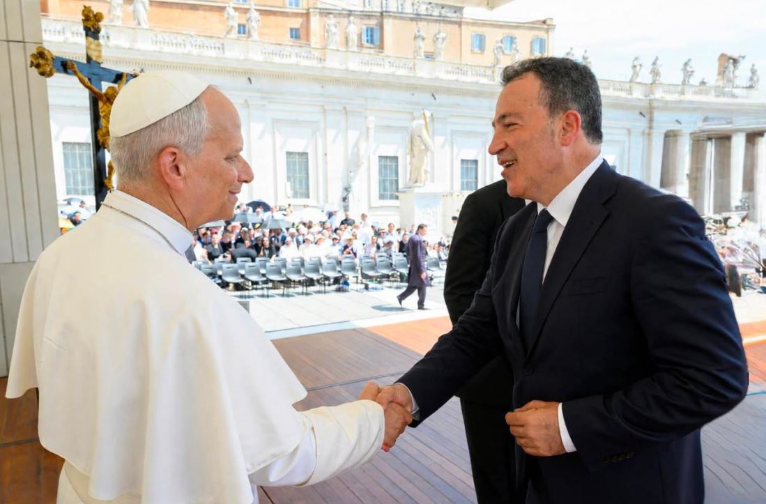 Peleshi në Vatikan  takim me Papa Leoni XIV