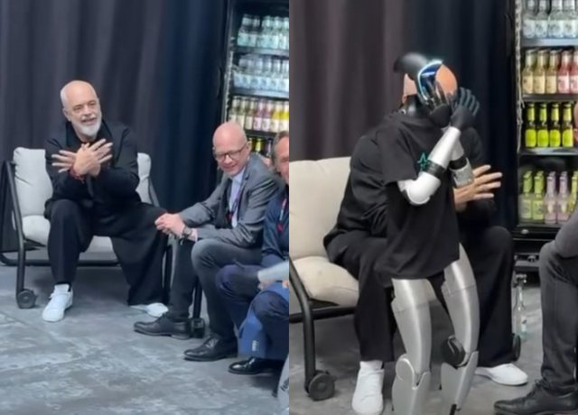 Rama ndan pamjet nga Gjermania  mëson robotin të bëjë shqiponjën me duar