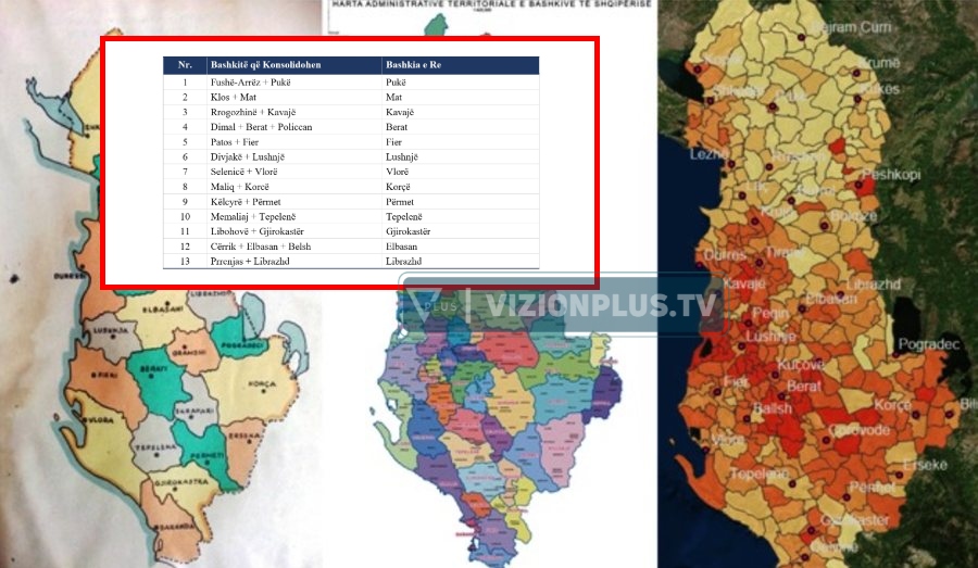PS çon në Kuvend hartën territoriale  reduktohet në 46 numri i bashkive  shkrihen disa njësi vendore