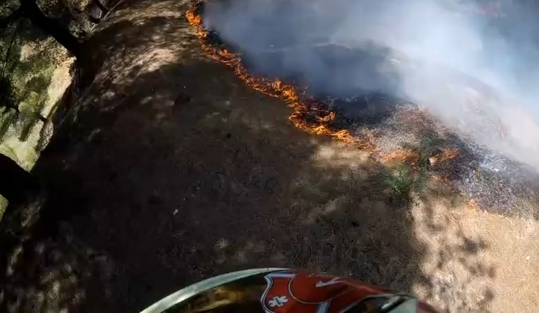 Zjarr në fshatin Babicë të Vlorës  flakër përpijnë ullishtet dhe pemtari të tjera  rrezikohen banesat